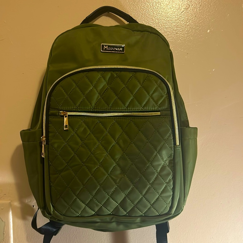 Green book bag